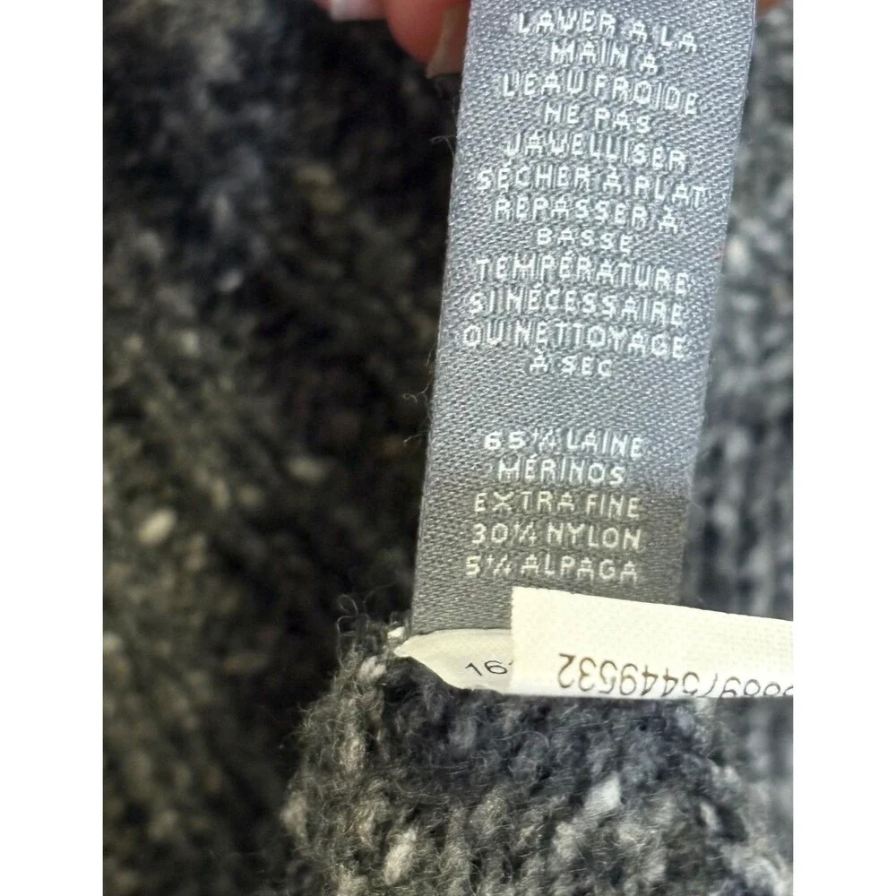 Bonobos Sweater Mens XL Gray Speckled Mock Neck Wool Alpaca Blend Pullover